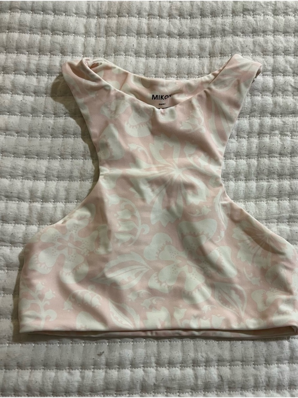 Mikoh Pink and White Floral Swim Top